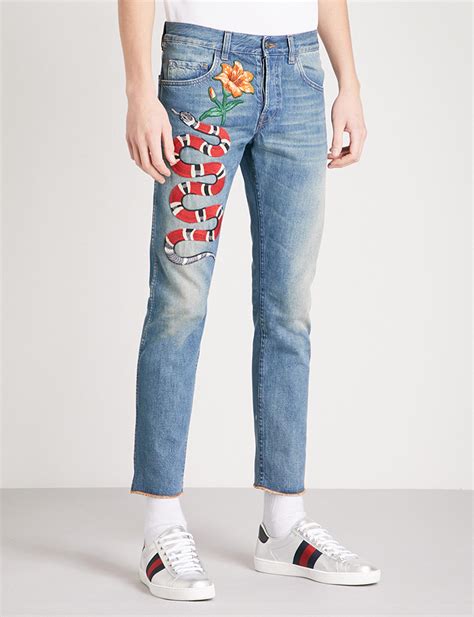 gucci denim jeans replica|designer jeans for guys gucci.